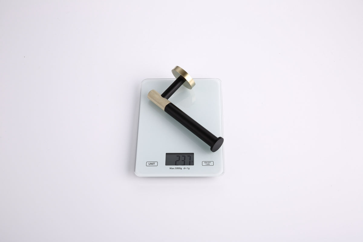 Aqua Rondo Toilet Paper Holder - Brushed Gold & Black
