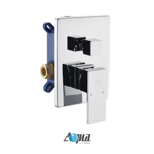 Aqua Piazza Shower Set w/ 12" Square Rain Shower and Tub Filler