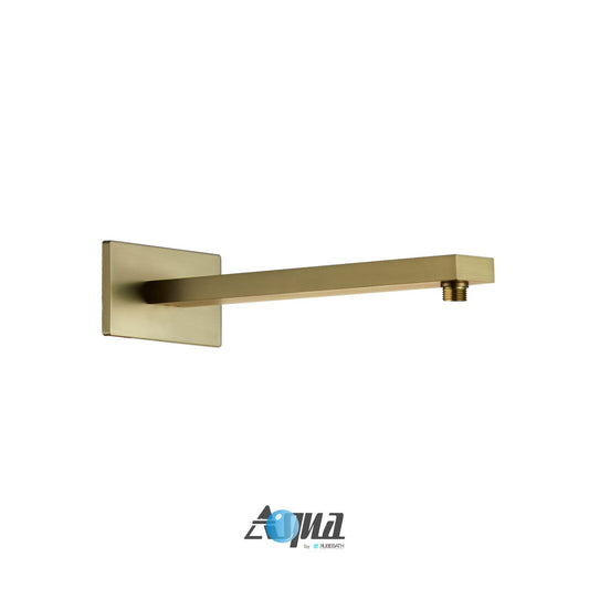 Aqua Piazza Brushed Gold Shower Set w/ 12" Square Rain Shower, Handheld and Tub Filler