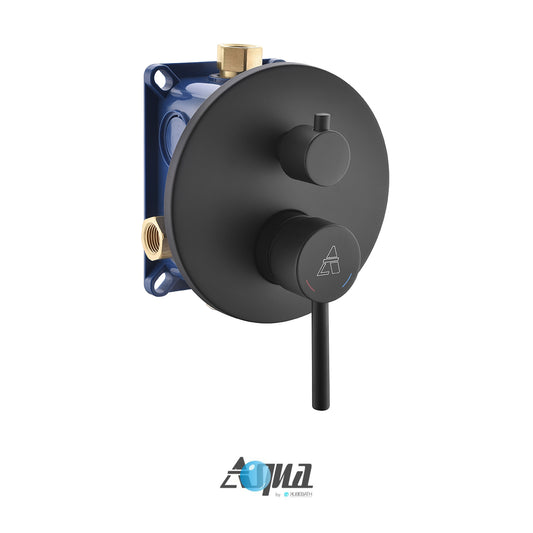 Aqua Rondo Brass Shower Set w/ 8" Ceiling Mount Round Rain Shower, Handheld and Tub Filler