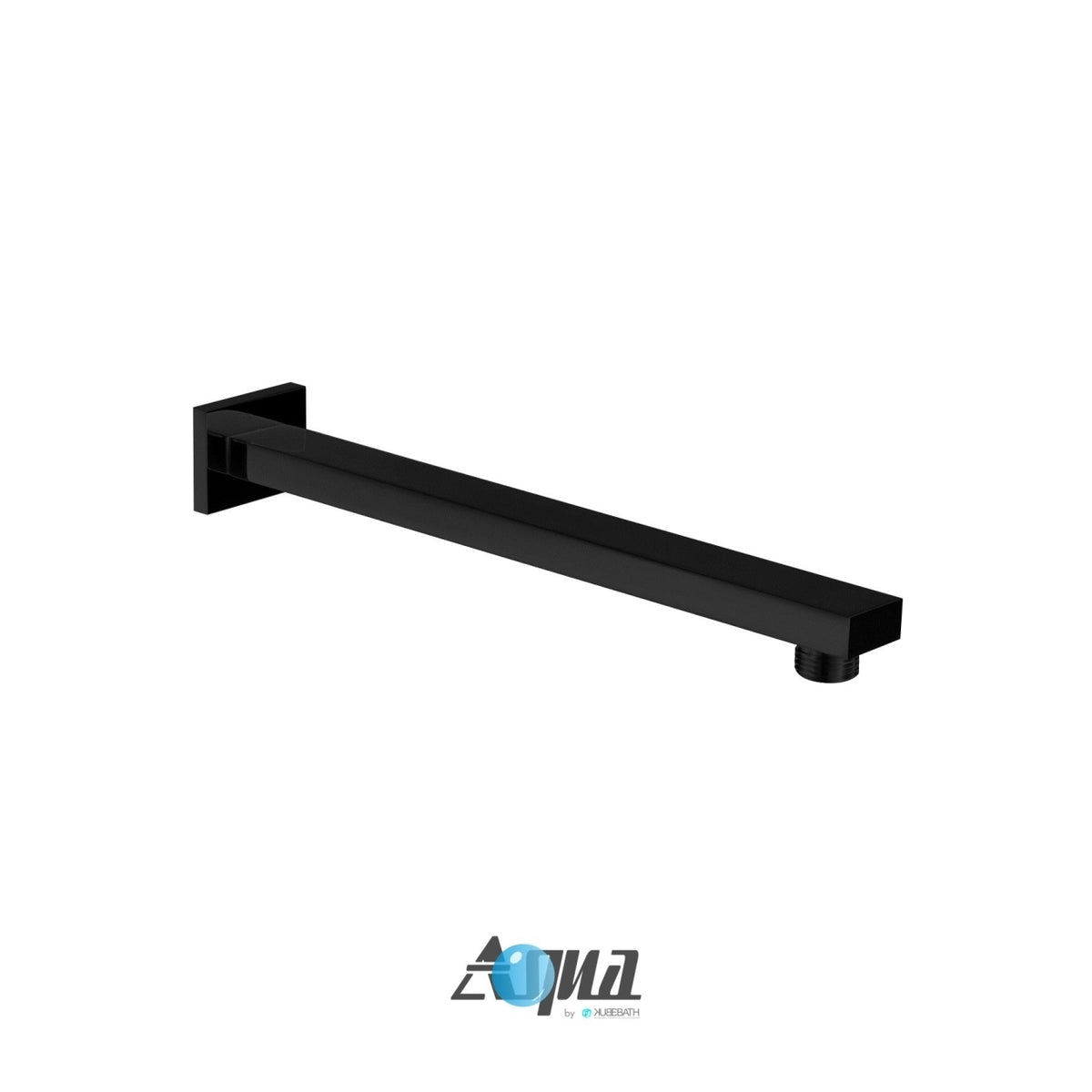 Aqua Piazza Black Shower Set w/ 12" Square Rain Shower and 4 Body Jets