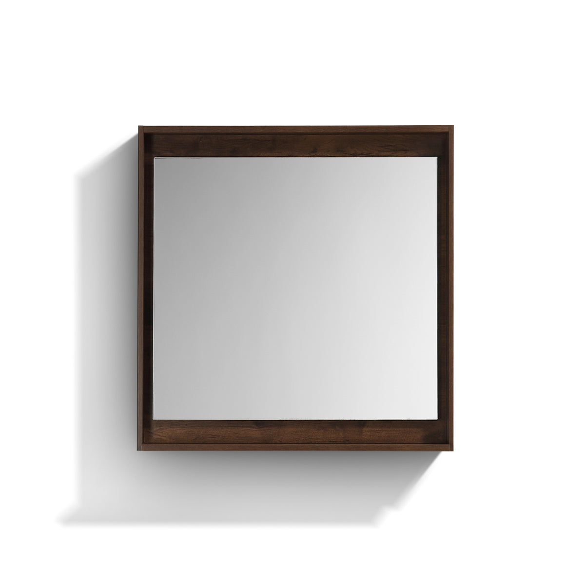 30" Wide Mirror w/ Shelf Rosewood