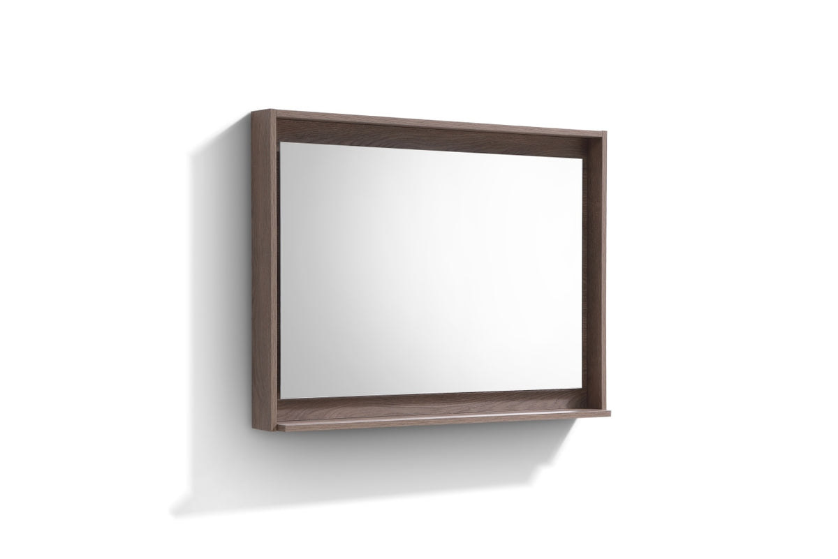 Bliss 40" Butternut Wood Wall Mount Modern Bathroom Vanity