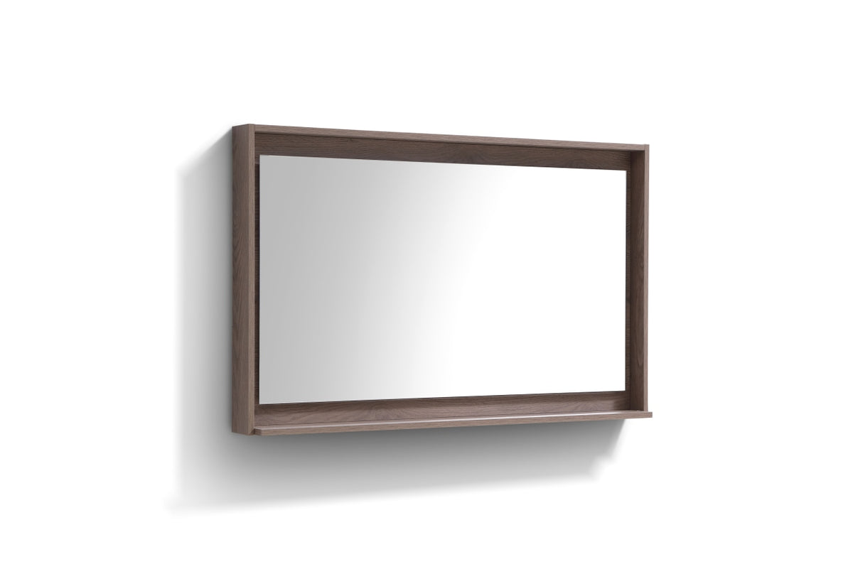 48" Wide Mirror w/ Shelf Butternut