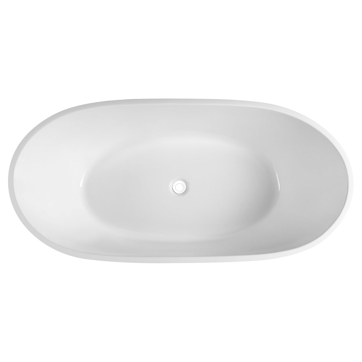 67" Kube Vernice Free Standing Bathtub White