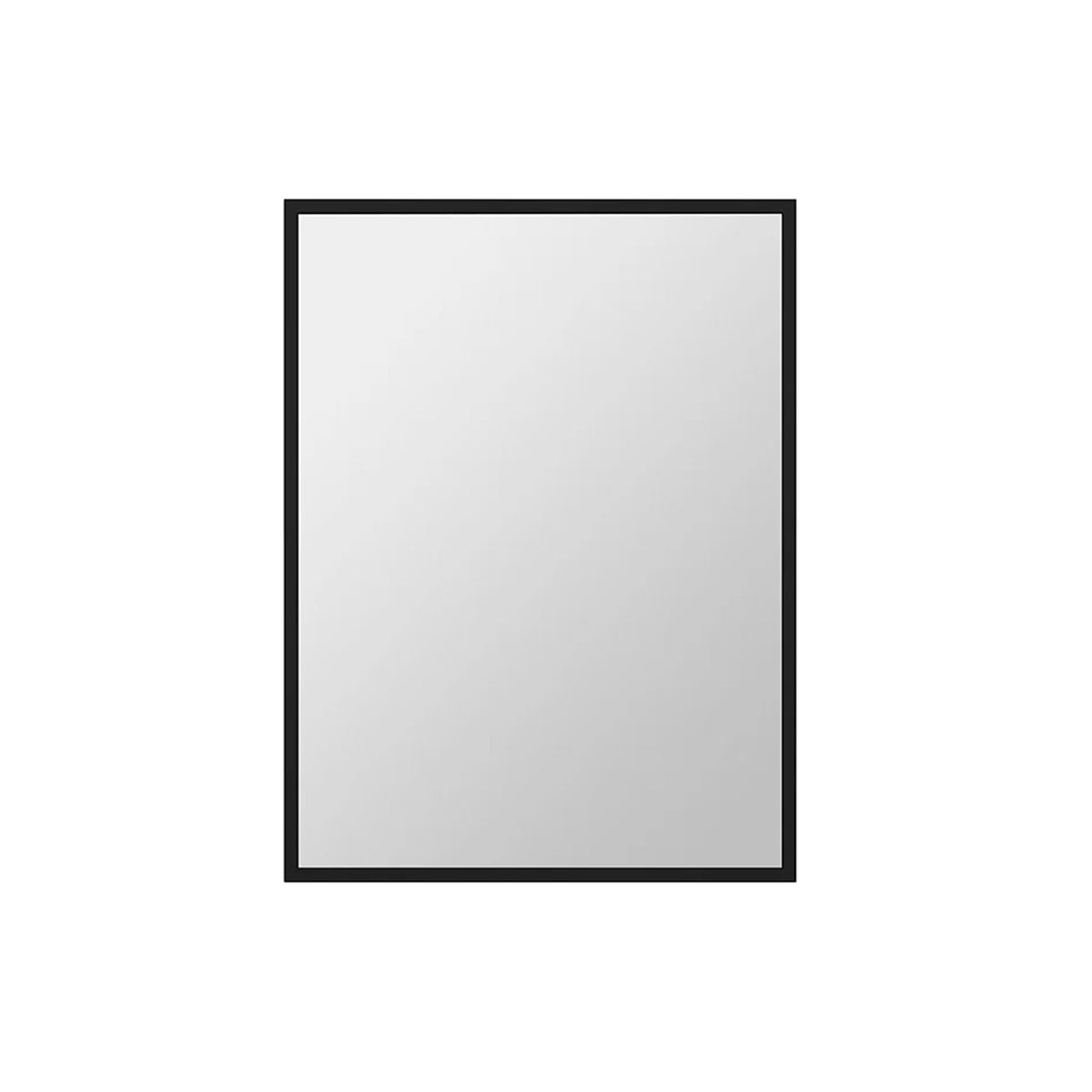 Kube 23'' Stainless Steel Black Metal Framed Mirror Matte Black