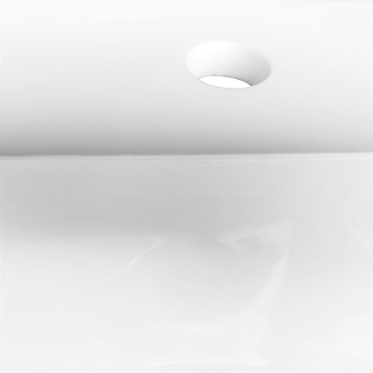 48'' x 19.75'' KubeBath White Quartz Counter-Top W/ Under-Mount Sink