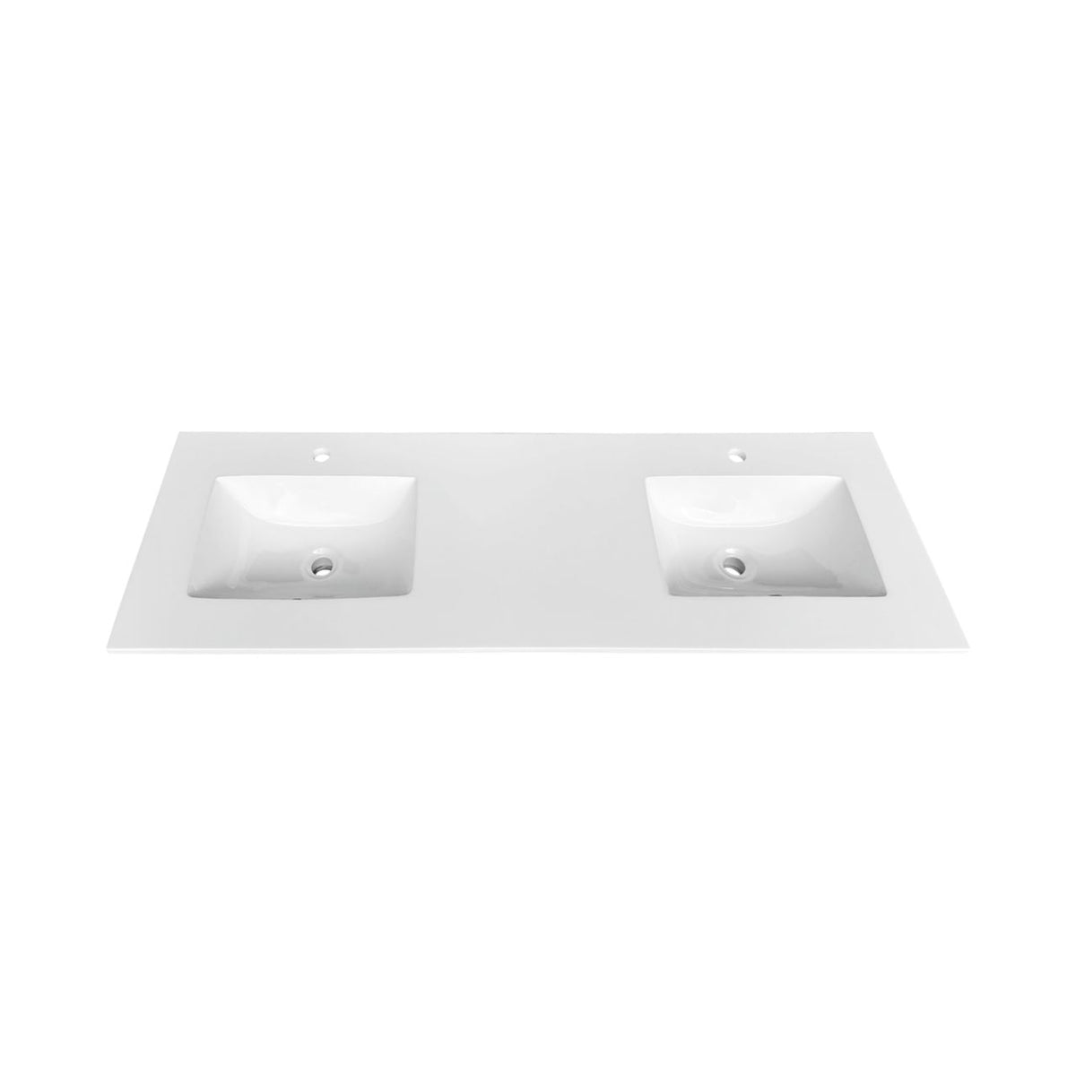 60'' KubeBath Dolce Double Sink Rose Wood Modern Bathroom Vanity with White Quartz Counter-Top