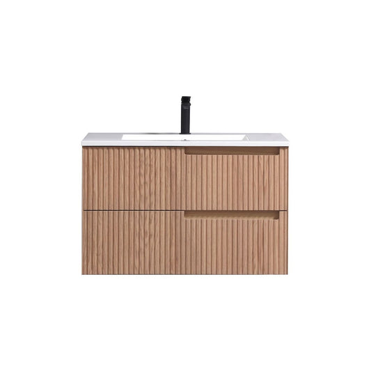 Kubebath Fiore 32'' Oakwood Wall Mount Vanity