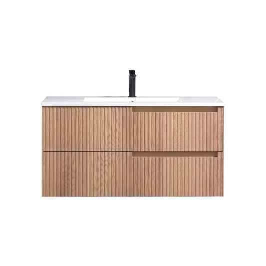 Kubebath Fiore 40'' Oakwood Wall Mount Vanity