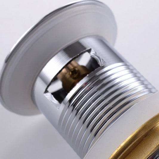 Kubebath Solid Brass Square Pop-Up Drain White Finish No Overflow