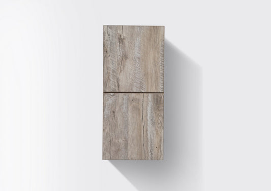 Bathroom Nature Wood Linen Side Cabinet w/ 2 Storage Areas