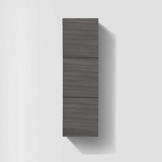 Bliss Valcan Ash Grey Bathroom Linen Cabinet w/ 3 Large Storage Areas