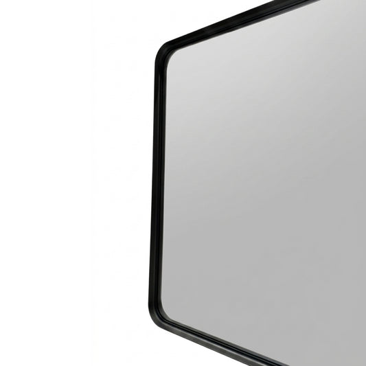 48'' Smusso Matte Black Framed Vanity Mirror