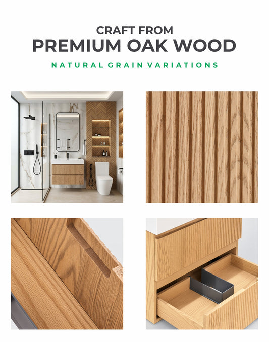 Toronto Vanity | Bliss Fluted Oak + New Bathroom Essentials