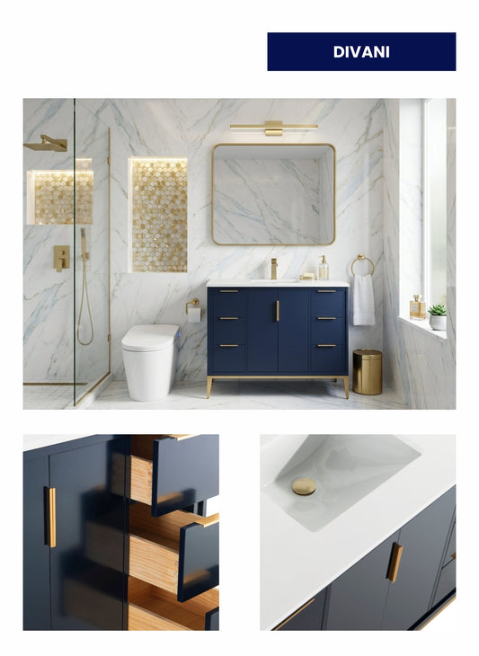 Elevate Your Next Project with the Bliss Vanity in Navy Blue
