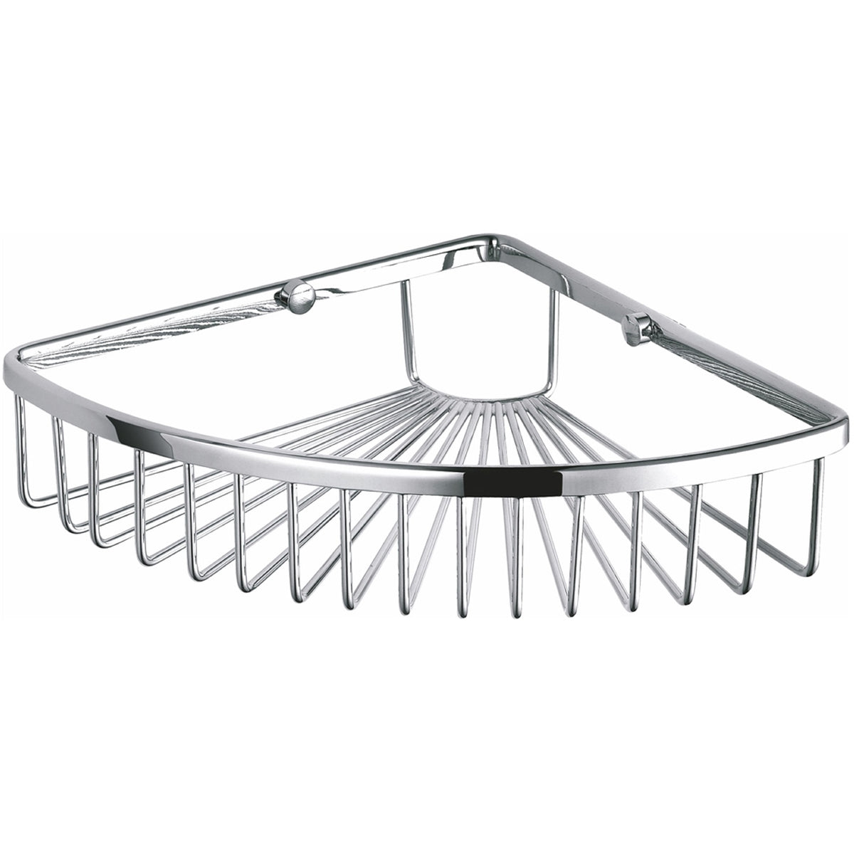Kube Single Corner Wire Basket Chrome