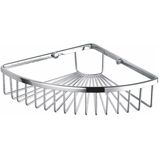 Kube Single Corner Wire Basket Chrome