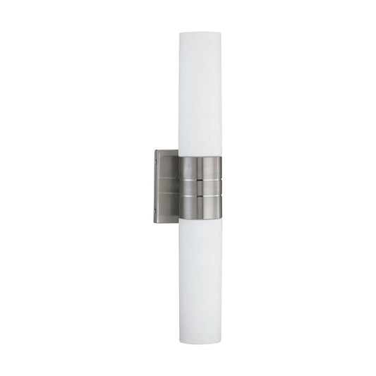 Nuvo Lighting 60-2936 Link 2-Light (Vertical) Tube Wall Sconce with White Glass