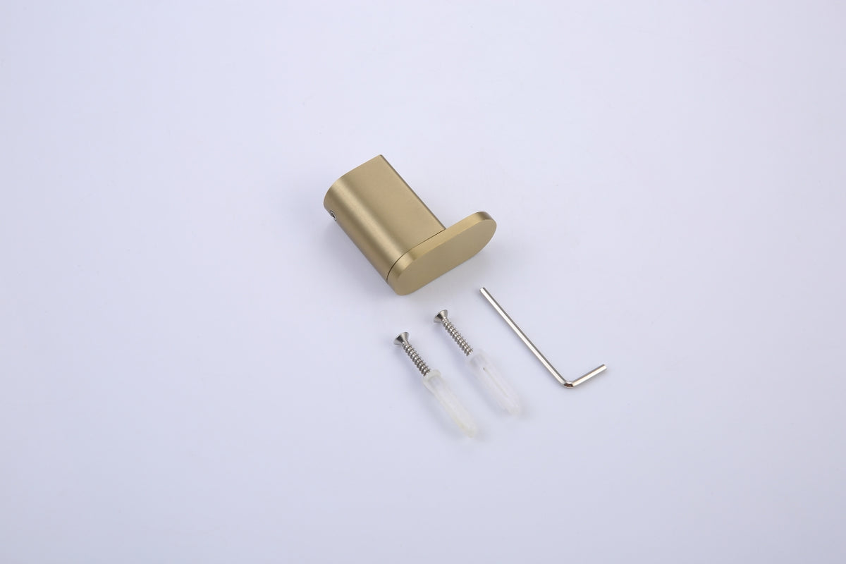 Aqua Chiaro Single Rob Hook - Brushed Gold