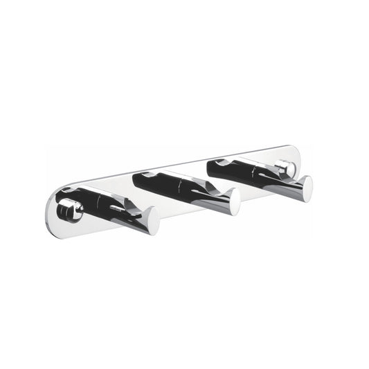 Aqua Rondo by KubeBath Robe Hook With 3 Hooks Chrome