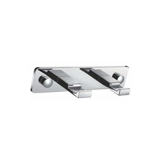 Aqua Piazza by KubeBath Robe Hook With 2 Hooks Chrome