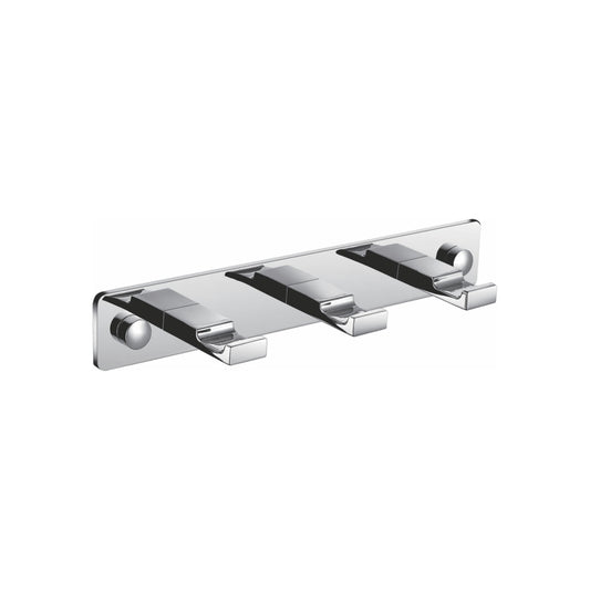Aqua Piazza by KubeBath Robe Hook With 3 Hooks Chrome