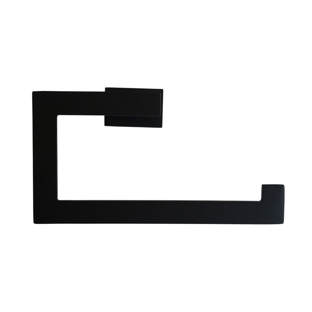 Aqua PLATO Towel Ring Black