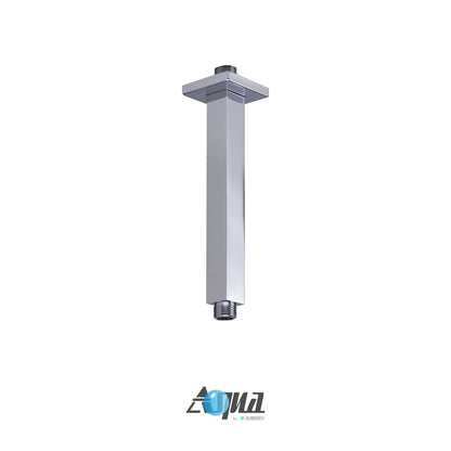 Aqua Piazza Shower Set w/ 8" Ceiling Mount Square Rain Shower, Tub Filler and 4 Body Jets