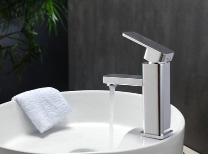 Aqua Soho Single Lever Bathroom Vanity Faucet - Chrome