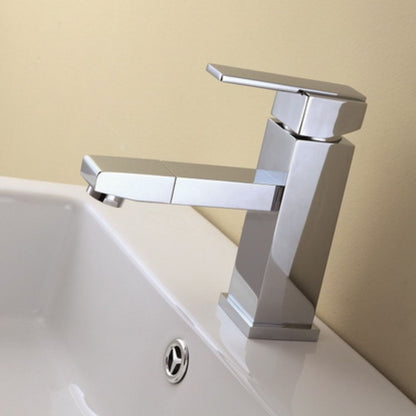 Aqua Piazza Single Lever Bathroom Vanity Faucet w/ 360° rotating Spout Chrome