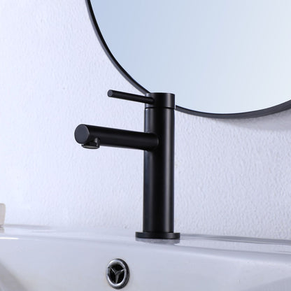 Aqua Legga Single Lever Bathroom Vanity Faucet Black