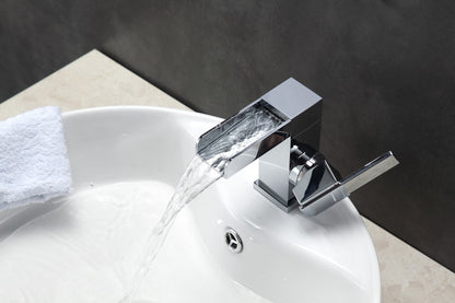 Aqua Fontana Single Lever Waterfall Faucet Chrome