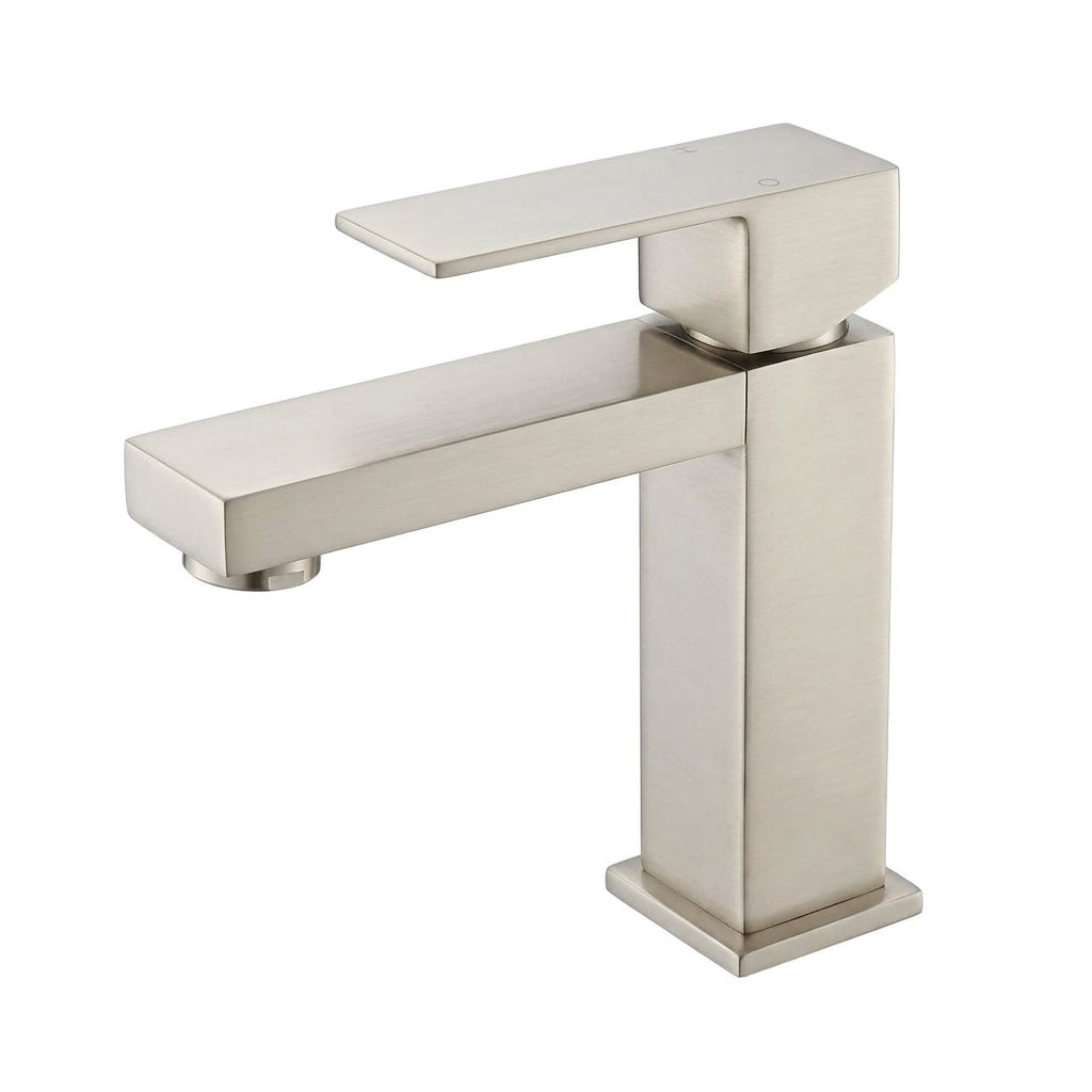 Aqua Kubo by KubeBath Single Lever Bathroom Vanity Faucet – Brushed Nickel