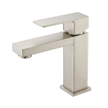Aqua Kubo by KubeBath Single Lever Bathroom Vanity Faucet – Brushed Nickel