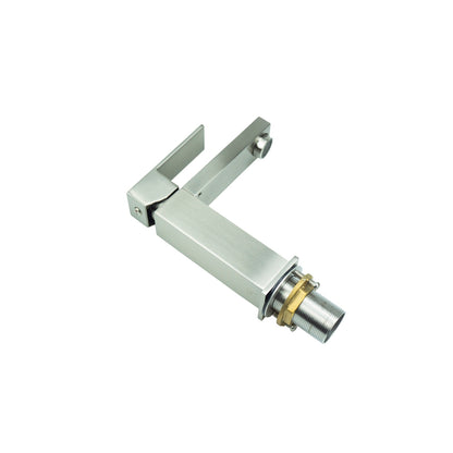 Aqua Kubo by KubeBath Single Lever Bathroom Vanity Faucet Brushed Nickel