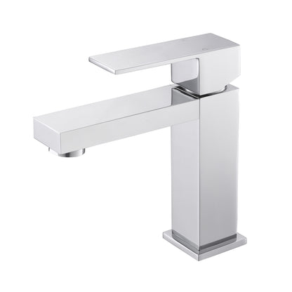 Aqua Kubo by KubeBath Single Lever Bathroom Vanity Faucet Brushed Nickel