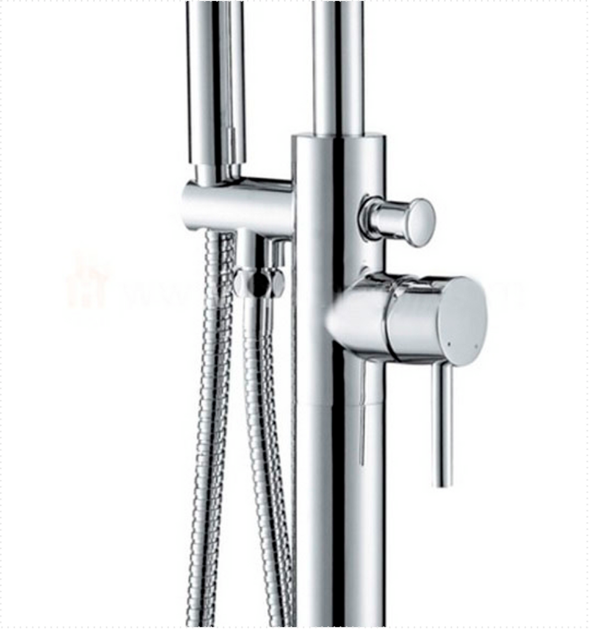 Aqua Ronda Floor Mounted Soker Tub Faucet Chrome