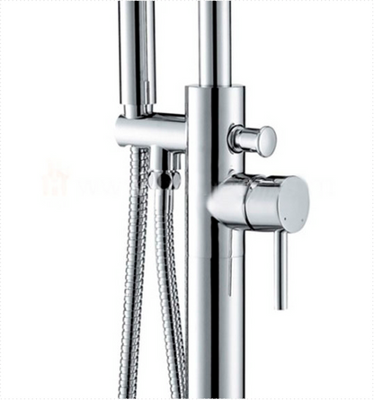 Aqua Ronda Floor Mounted Soker Tub Faucet Chrome