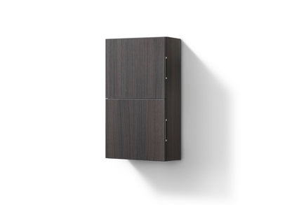 Bliss 14'' Grey Oak Bathroom Linen Cabinet w/ 2 Storage Areas