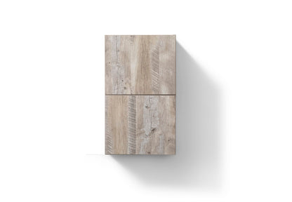 Bathroom Linen Side Cabinet w/ 2 Storage Areas Nature Wood