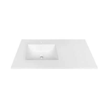 Anziano 40" Gloss White Vanity w/ Quartz Countertop