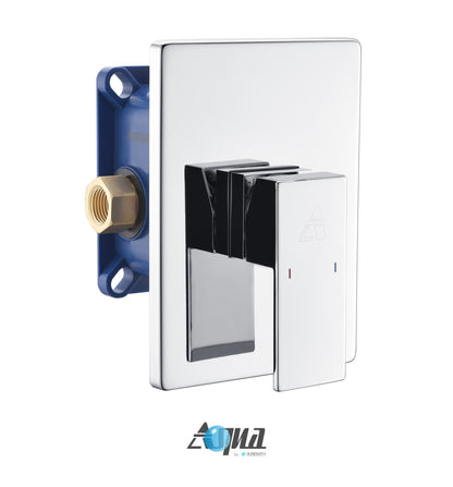Aqua Piazza Brass Shower Set w/ 12" Square Rain Shower Head