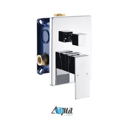 Aqua Piazza Shower Set w/ 12" Square Rain Shower, Handheld and Tub Filler by Kubebath