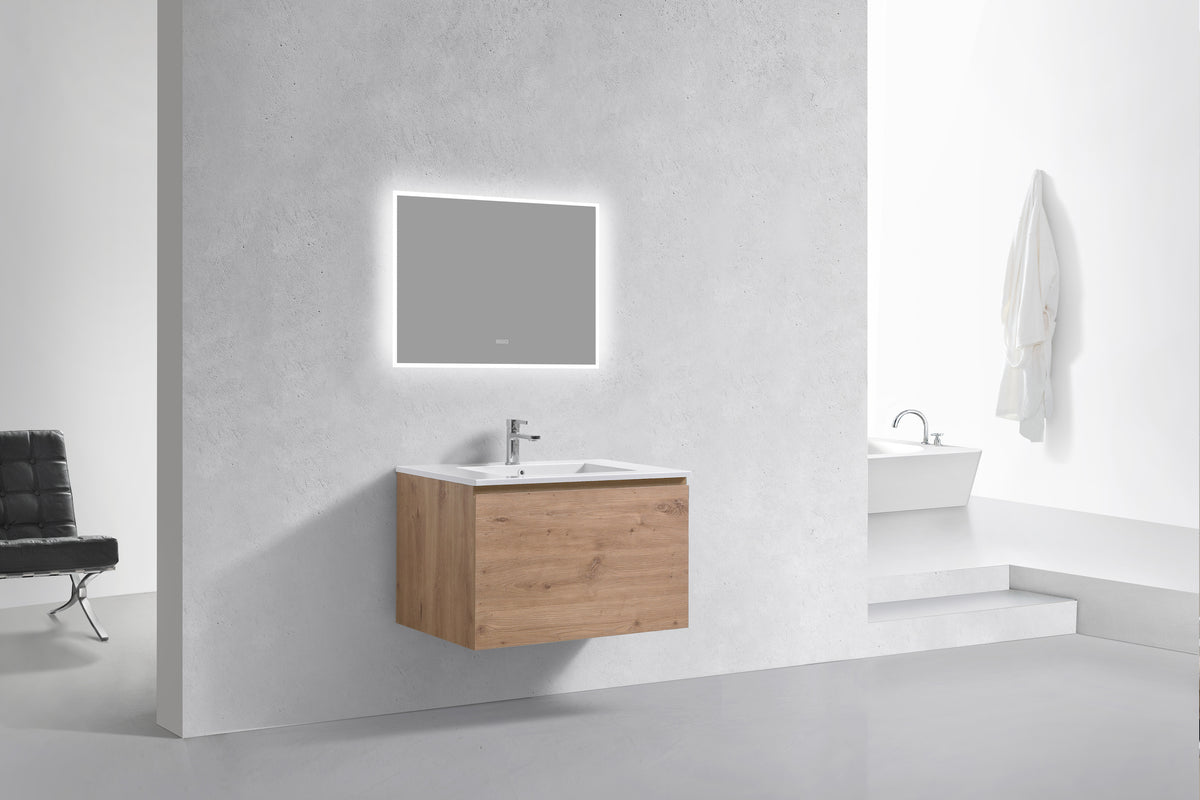 32" Balli Modern Wall Mount Bathroom Vanity - White Oak - Display Model Final Sale