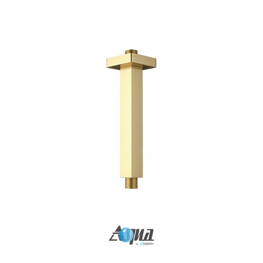 Aqua Piazza by KubeBath 6" Long Shower Head Ceiling Bar – Brushed Gold