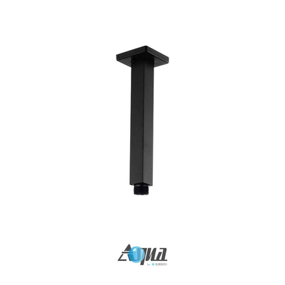 Aqua Piazza Black Shower Set w/ 12" Ceiling Mount Square Rain Shower and Handheld
