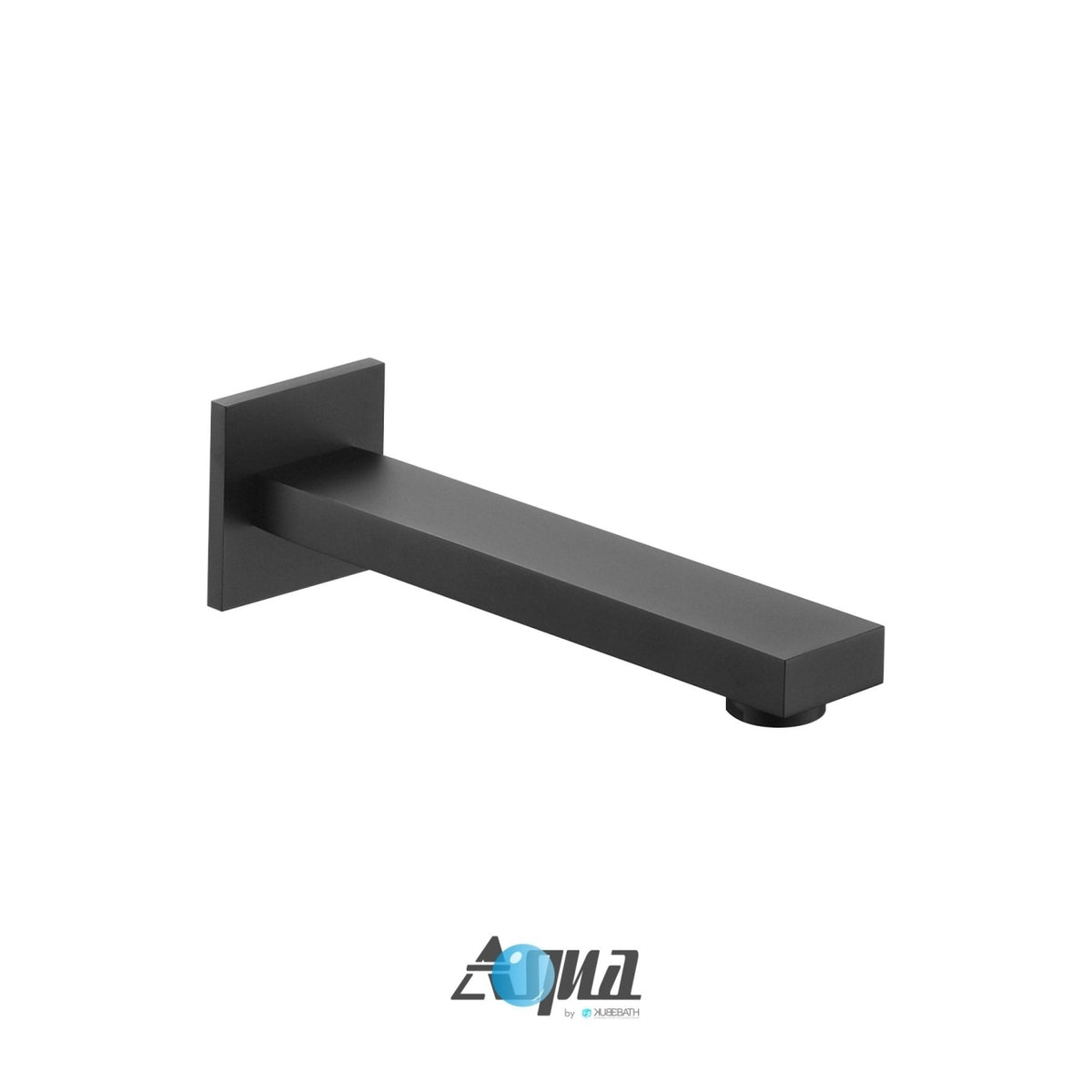 Aqua Piazza Black Shower Set w/ 12" Square Rain Shower and Tub Filler