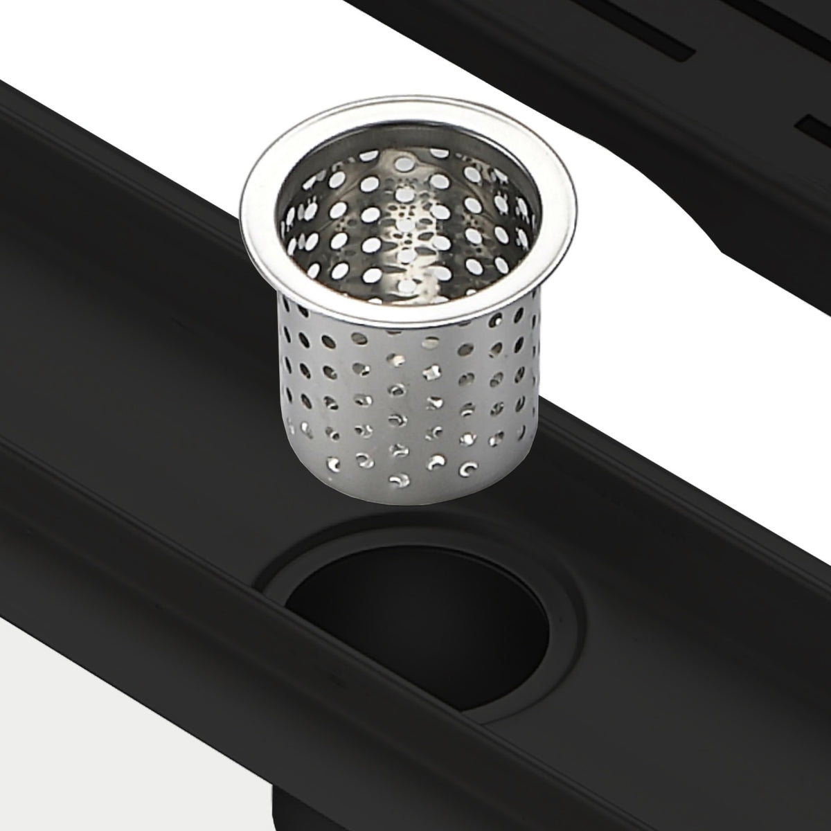 Kube 28″ Black Stainless Steel Linear Grate Matte Black