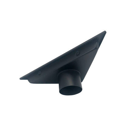 Kube 6.5" Triangle Stainless Steel Tile Grate Black